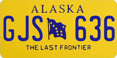 AK license plate GJS636