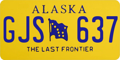 AK license plate GJS637