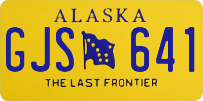 AK license plate GJS641