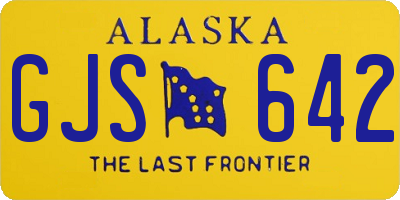 AK license plate GJS642