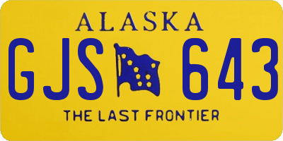 AK license plate GJS643