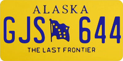 AK license plate GJS644