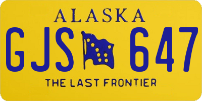 AK license plate GJS647