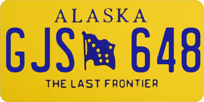 AK license plate GJS648