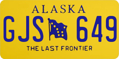 AK license plate GJS649