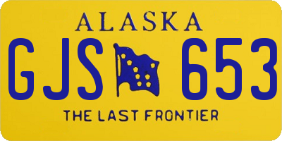 AK license plate GJS653