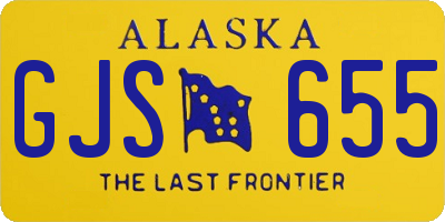 AK license plate GJS655