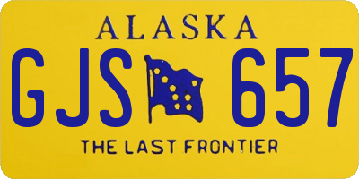 AK license plate GJS657