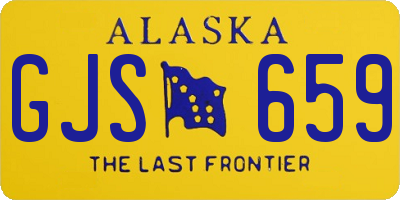 AK license plate GJS659