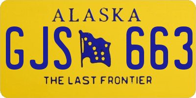 AK license plate GJS663