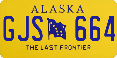 AK license plate GJS664