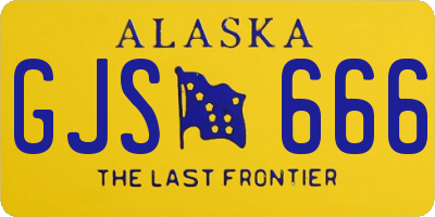 AK license plate GJS666