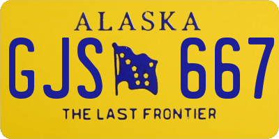 AK license plate GJS667