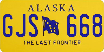 AK license plate GJS668