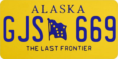 AK license plate GJS669
