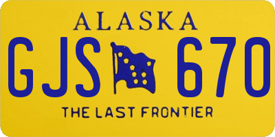 AK license plate GJS670