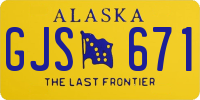 AK license plate GJS671