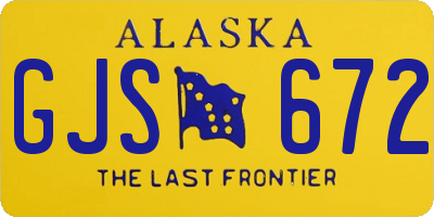 AK license plate GJS672