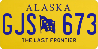 AK license plate GJS673