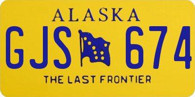 AK license plate GJS674