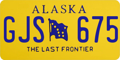 AK license plate GJS675