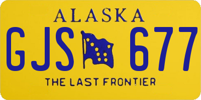 AK license plate GJS677