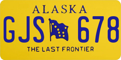 AK license plate GJS678