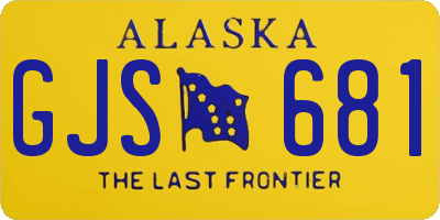 AK license plate GJS681