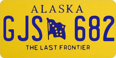 AK license plate GJS682