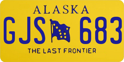 AK license plate GJS683