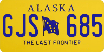 AK license plate GJS685