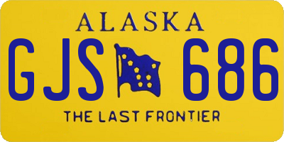 AK license plate GJS686