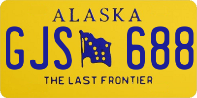 AK license plate GJS688
