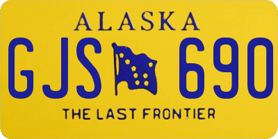 AK license plate GJS690