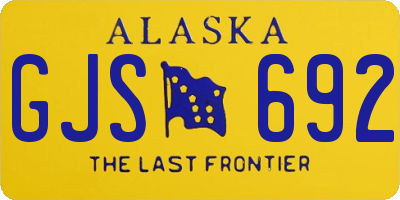 AK license plate GJS692