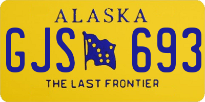 AK license plate GJS693