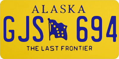 AK license plate GJS694