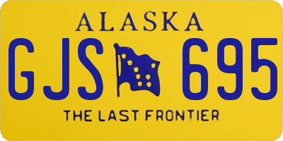 AK license plate GJS695