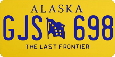 AK license plate GJS698