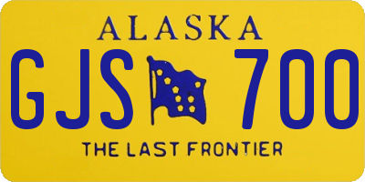 AK license plate GJS700