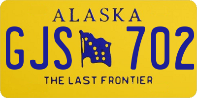AK license plate GJS702