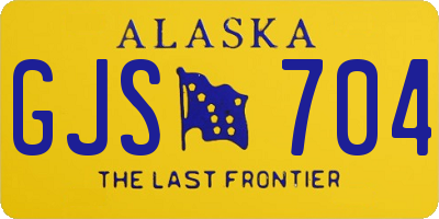 AK license plate GJS704