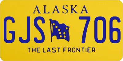 AK license plate GJS706