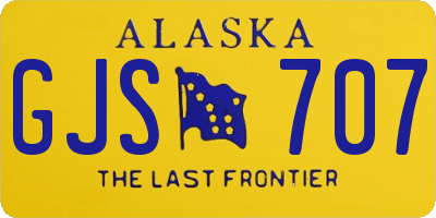 AK license plate GJS707