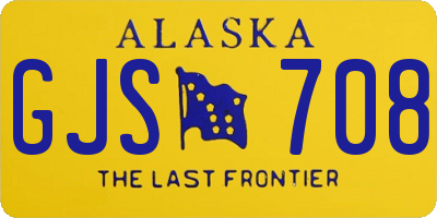 AK license plate GJS708