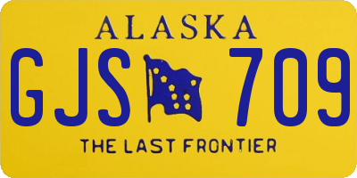 AK license plate GJS709