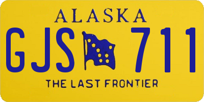 AK license plate GJS711