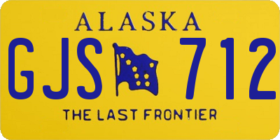 AK license plate GJS712