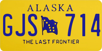 AK license plate GJS714