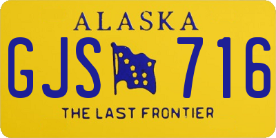AK license plate GJS716